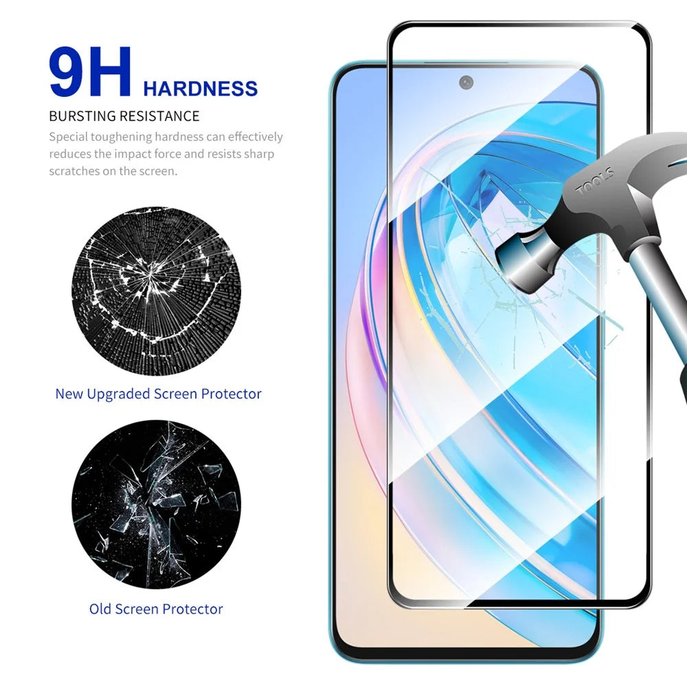 ENKAY HAT PRINCE 2Pcs for Honor X8a 4G Full Glue Full Screen Protector 0.26mm 9H 2.5D High Aluminium-silicon Glass Silk Printing Film - 3