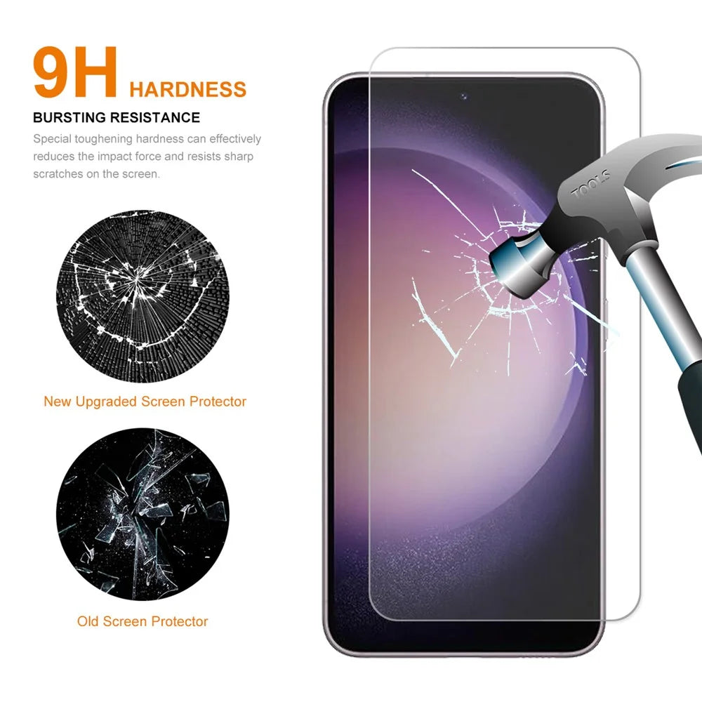 ENKAY HAT PRINCE 10Pcs / Set for Samsung Galaxy S23 0.18mm Ultra-thin Screen Protector Full Glue High Aluminum-silicon Glass Anti-scratch Film [Support Ultrasonic Fingerprint Unlock] - 2