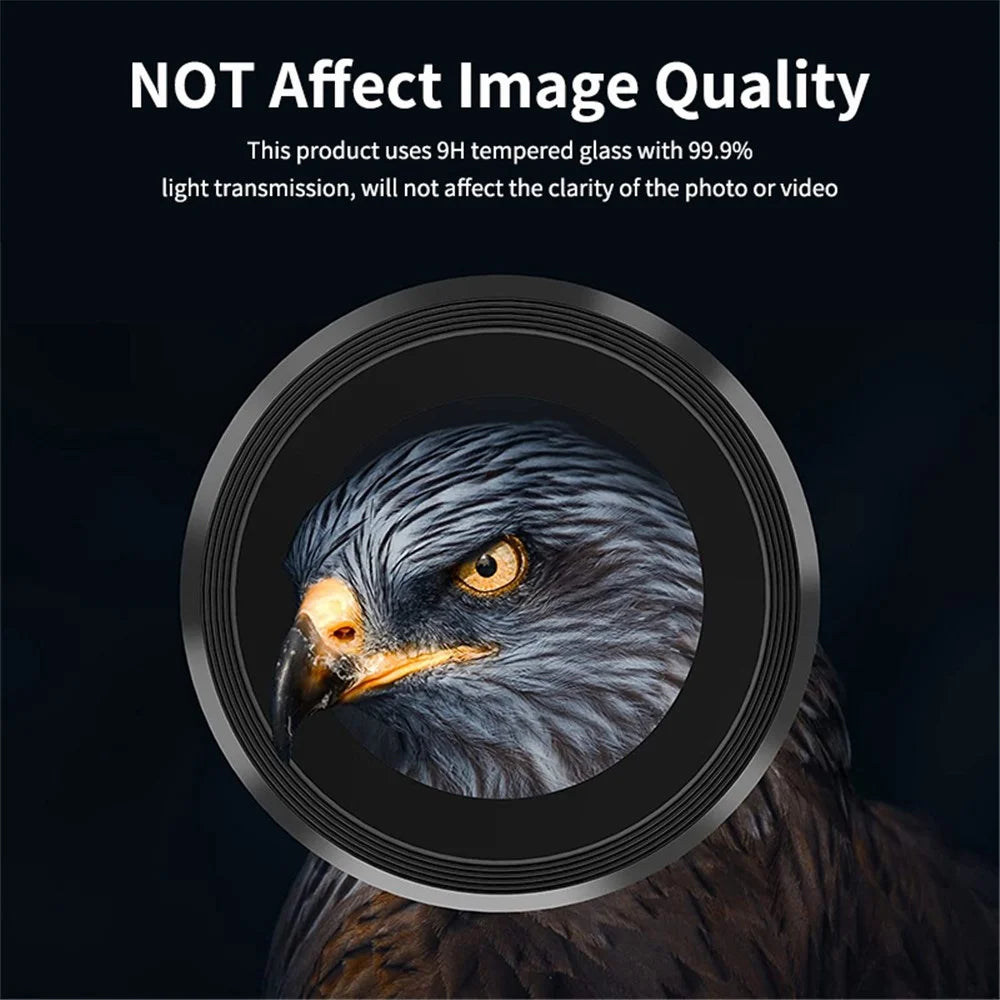 ENKAY HAT PRINCE For Samsung Galaxy A54 5G Aluminum Alloy+Tempered Glass Camera Lens Protector Set Camera Ring Cover - Black - 4