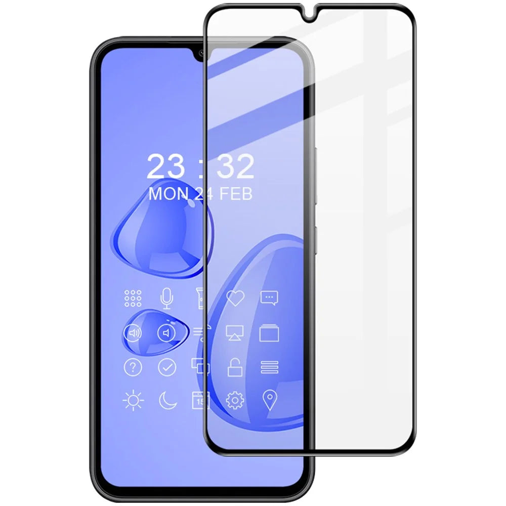 IMAK Pro+ Series for Samsung Galaxy A24 4G (162.1 x 77.6 x 8.3mm) 9H Hardness HD Full Screen Protector Anti-Dust Tempered Glass Film - 1