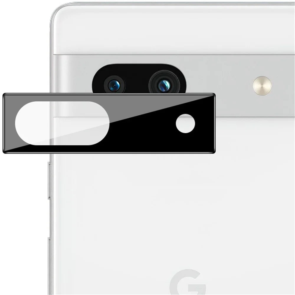 IMAK Camera Lens Protector for Google Pixel 7a , Bubble-free Installation Tempered Glass Film (Black Version) - 1