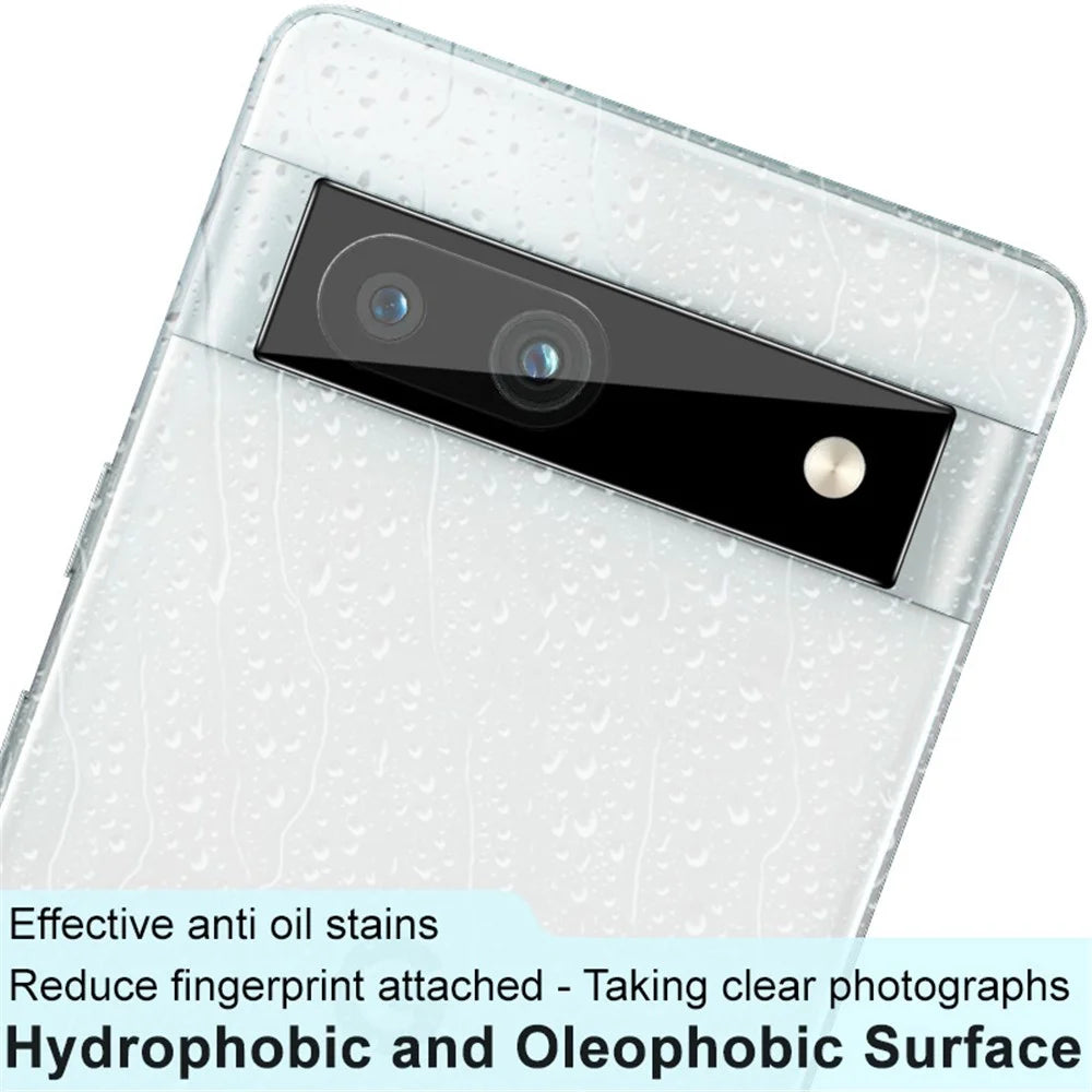 IMAK Camera Lens Protector for Google Pixel 7a , Bubble-free Installation Tempered Glass Film (Black Version) - 5