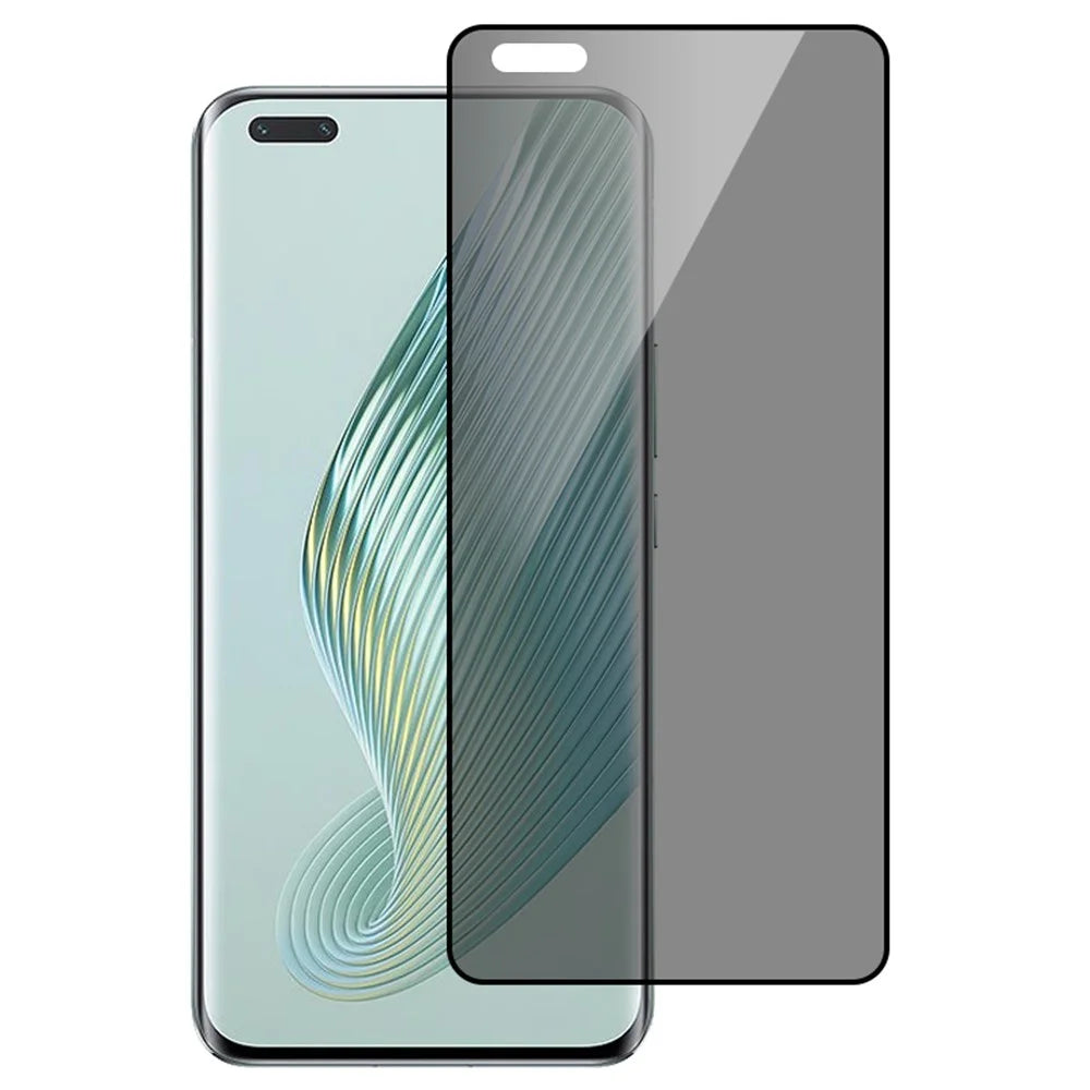 For Honor Magic5 Pro Anti-spy Phone Curved Screen Protector Silicon Carbide HD Clear Full Cover Screen Film - 1
