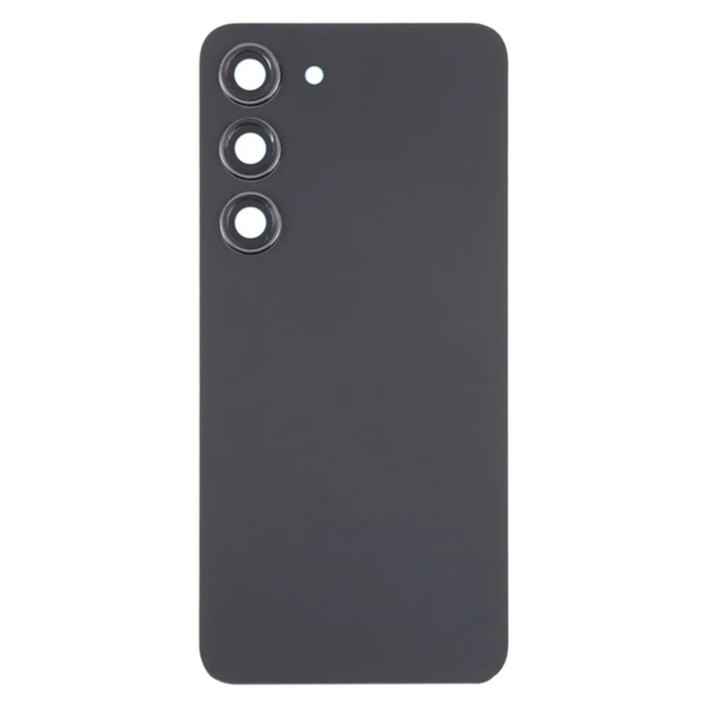 For Samsung Galaxy S23 S911 Battery Housing with Adhesive Sticker + Camera Lens Cover - Phantom Black - 2