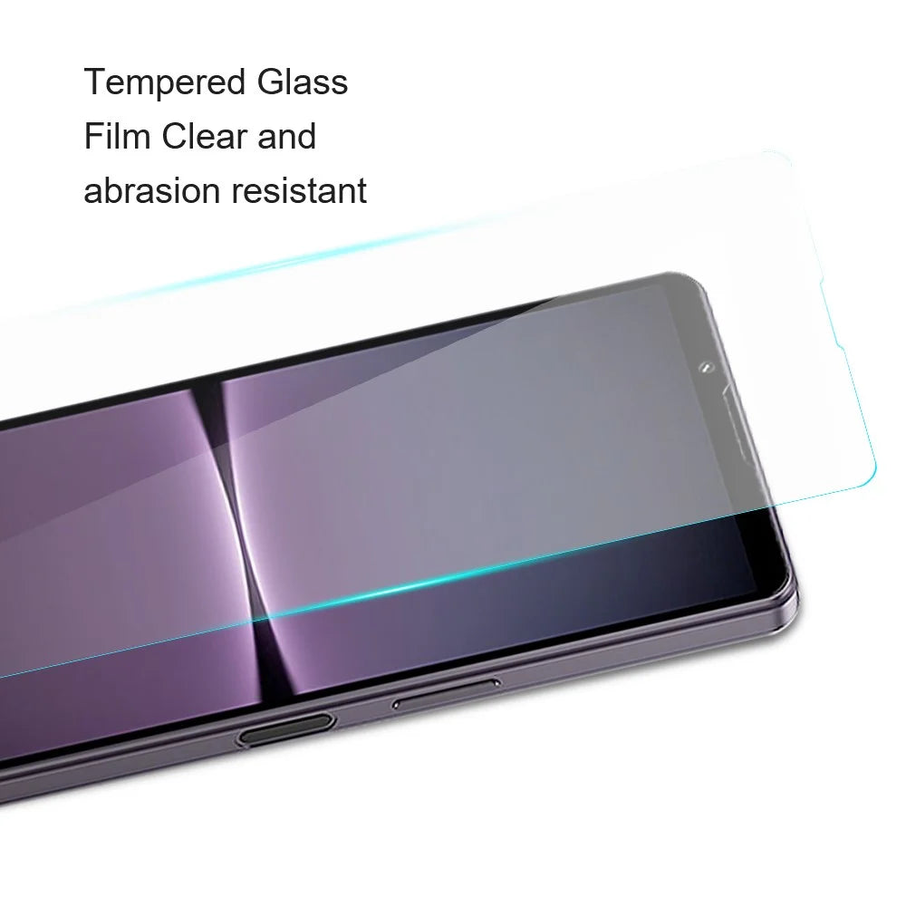 AMORUS For Sony Xperia 1 V Phone Screen Protector High Aluminum-silicon Glass 2.5D Arc Edge Ultra Clear Film - 4