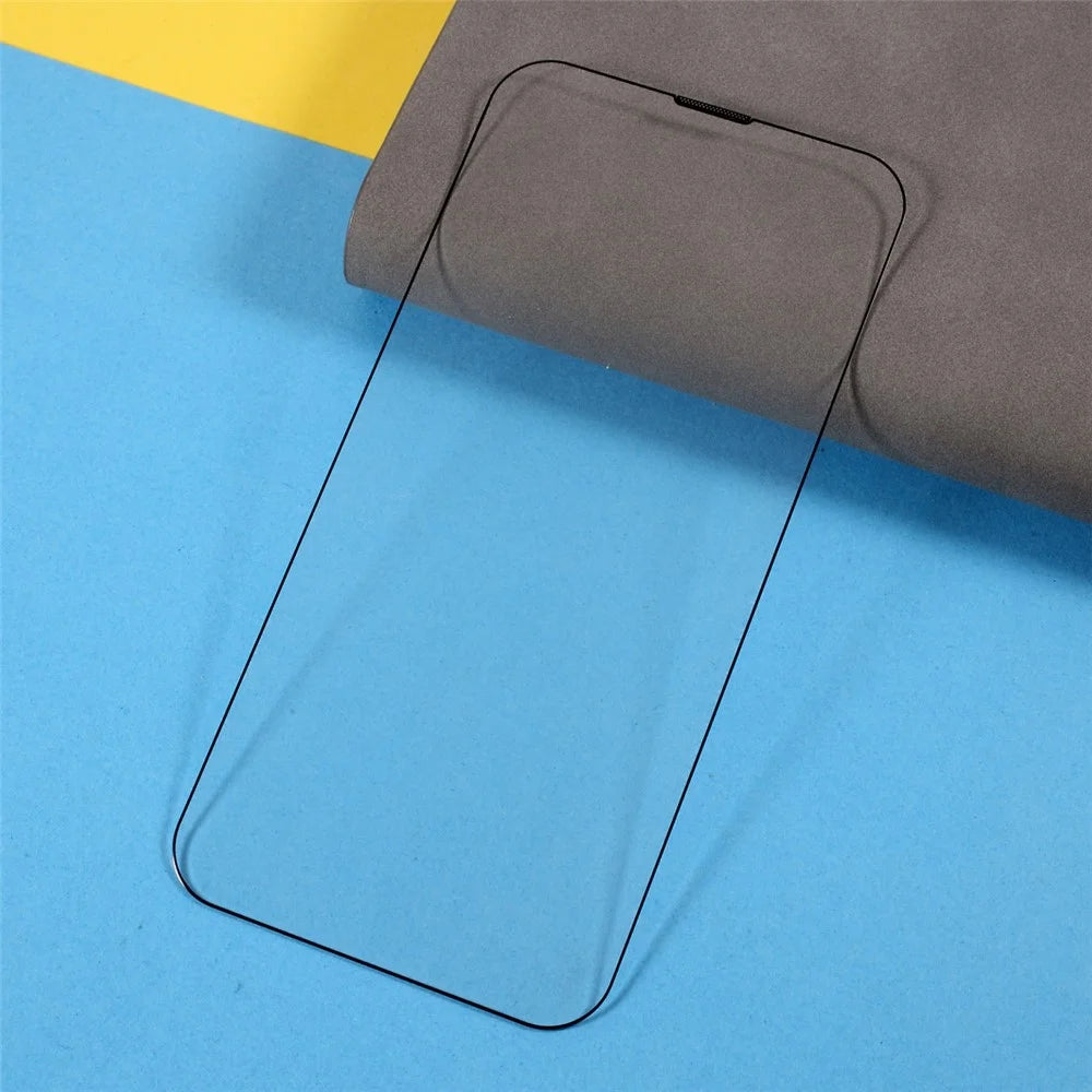 For iPhone 15 Plus Full Coverage Screen Protector Dust-proof High Aluminium-silicon Glass Silk Printing Film - 2