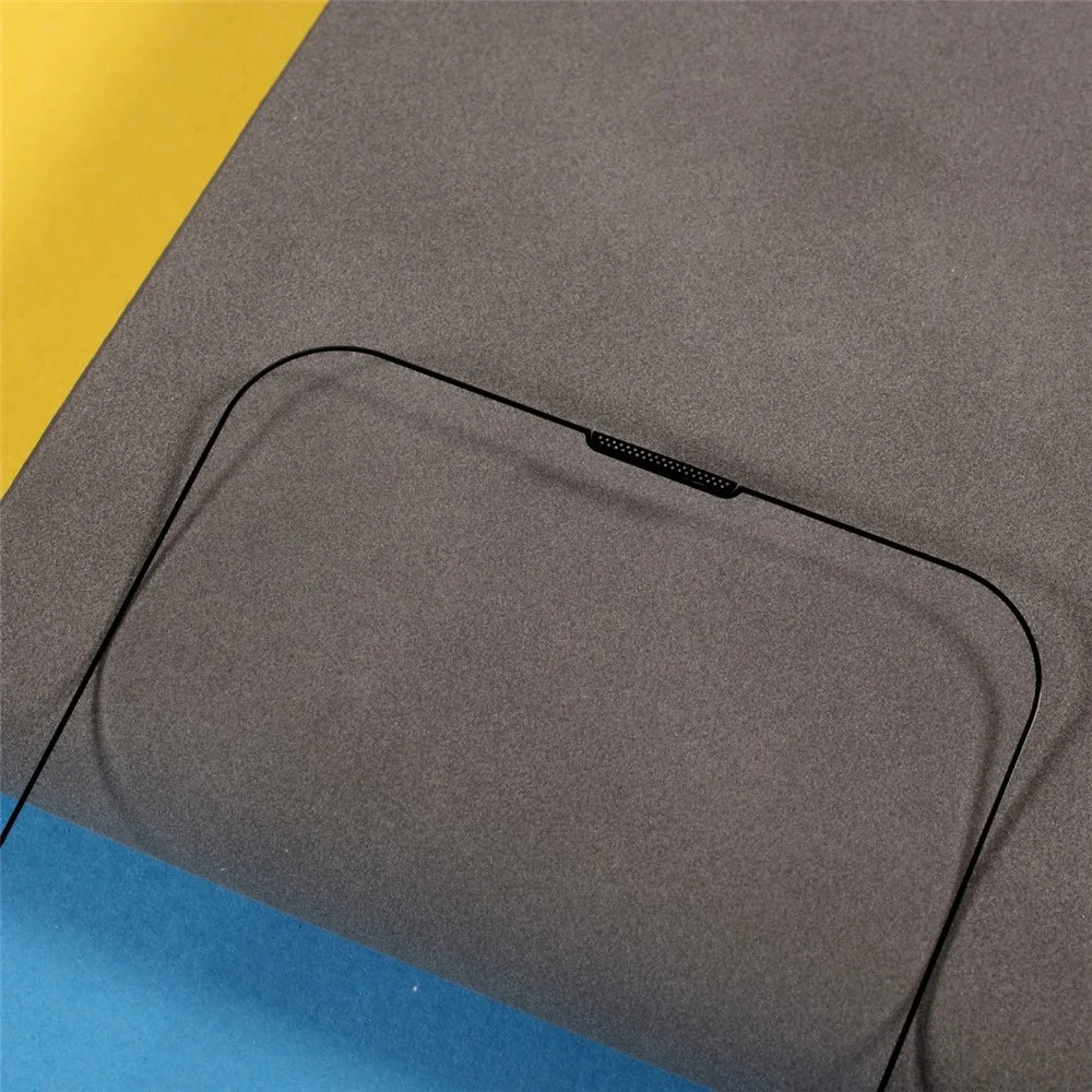 For iPhone 15 High Aluminium-silicon Glass Film Silk Printing Anti-Dust Full Screen Protector - 3