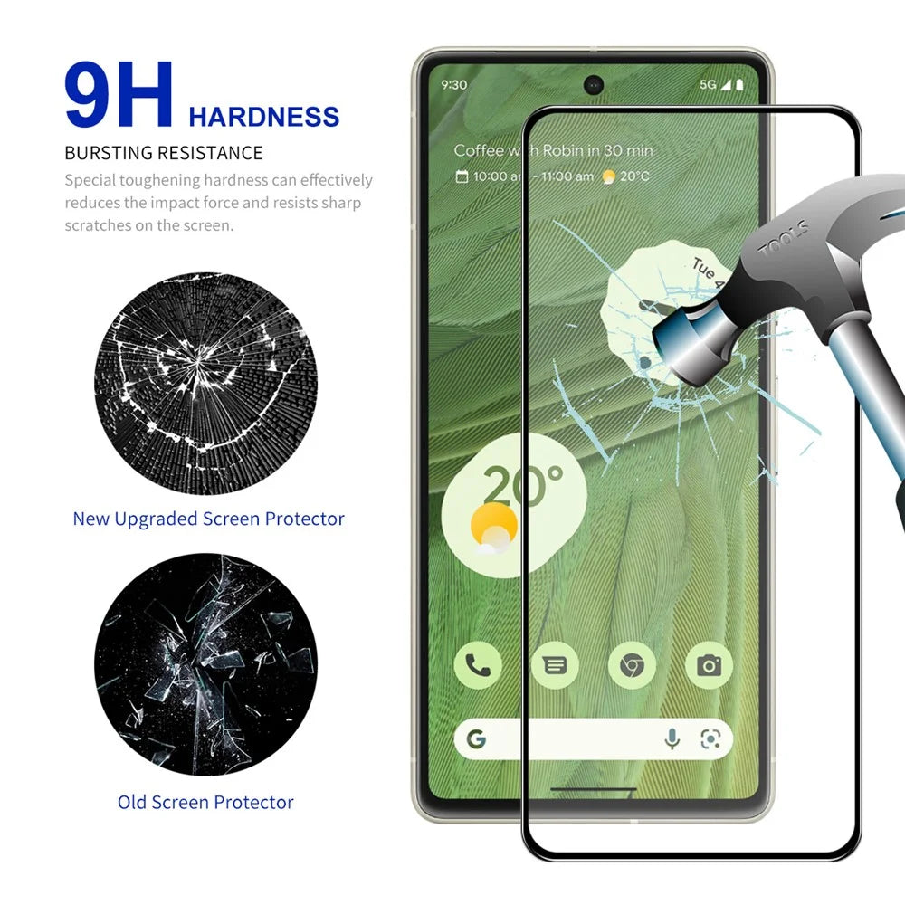 ENKAY HAT PRINCE 2PCS for Google Pixel 7a Anti-Dust Silk Printing 9H 2.5D 0.26mm Screen Film High Aluminium-silicon Glass Protector - 3