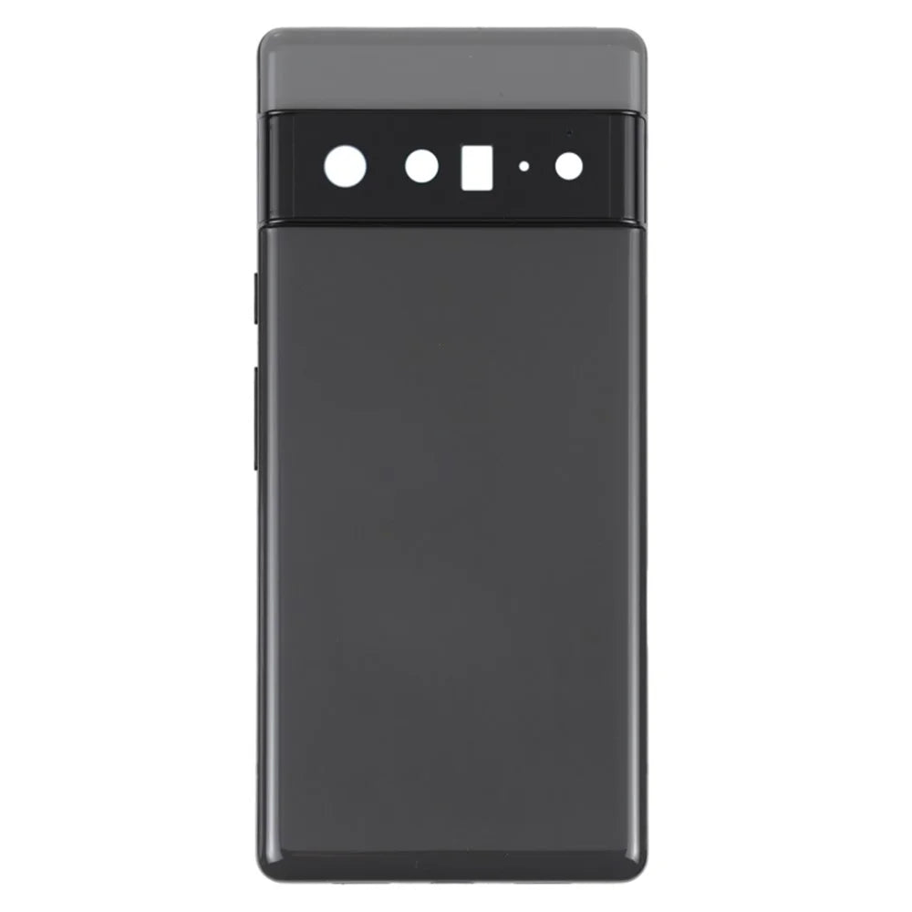 For Google Pixel 6 Pro 5G OEM Back Battery Housing Cover + Middle Plate Frame Replacement - Black - 2