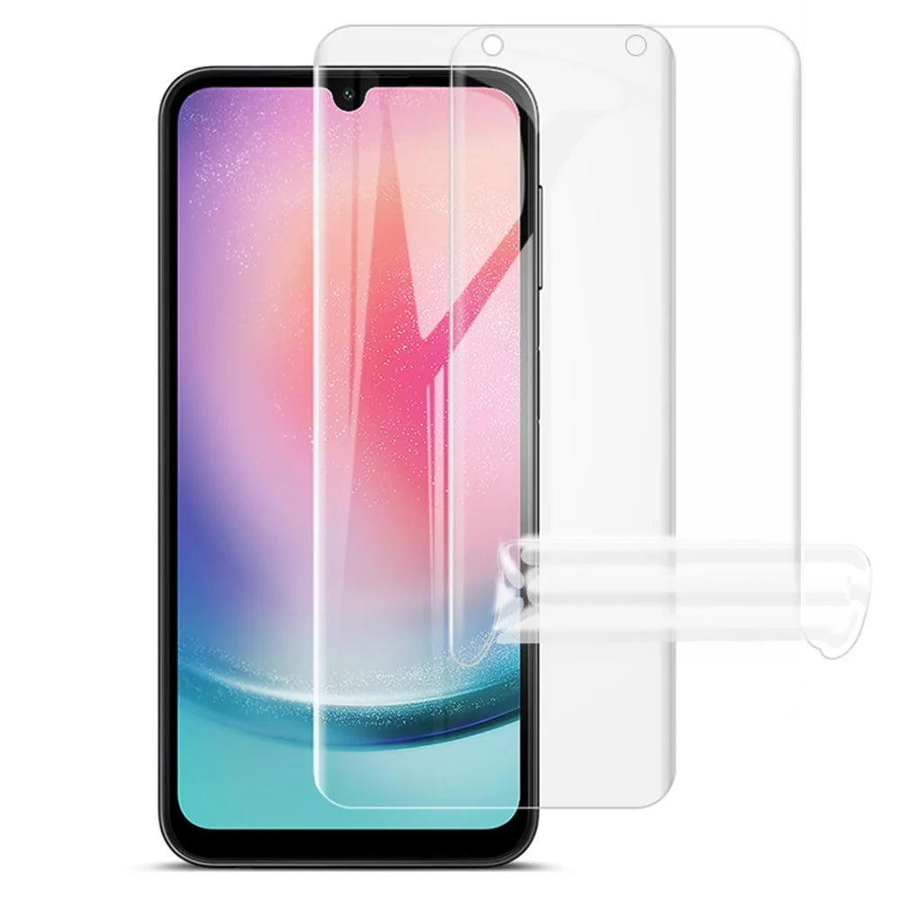 IMAK 2Pcs / Set Hydrogel Film III for Samsung Galaxy A24 4G (162.1 x 77.6 x 8.3mm) HD Transparent Phone Screen Protector Soft TPU Screen Covering Film - 1