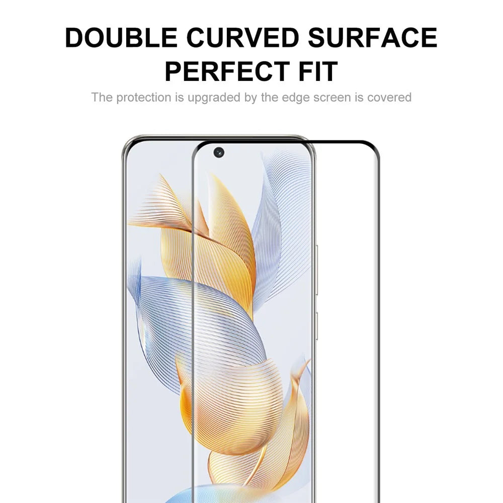 ENKAY HAT PRINCE For Honor 90 0.26mm Tempered Glass Film 9H 3D Curved Full Glue Screen Protector Support Fingerprint Unlock - 3