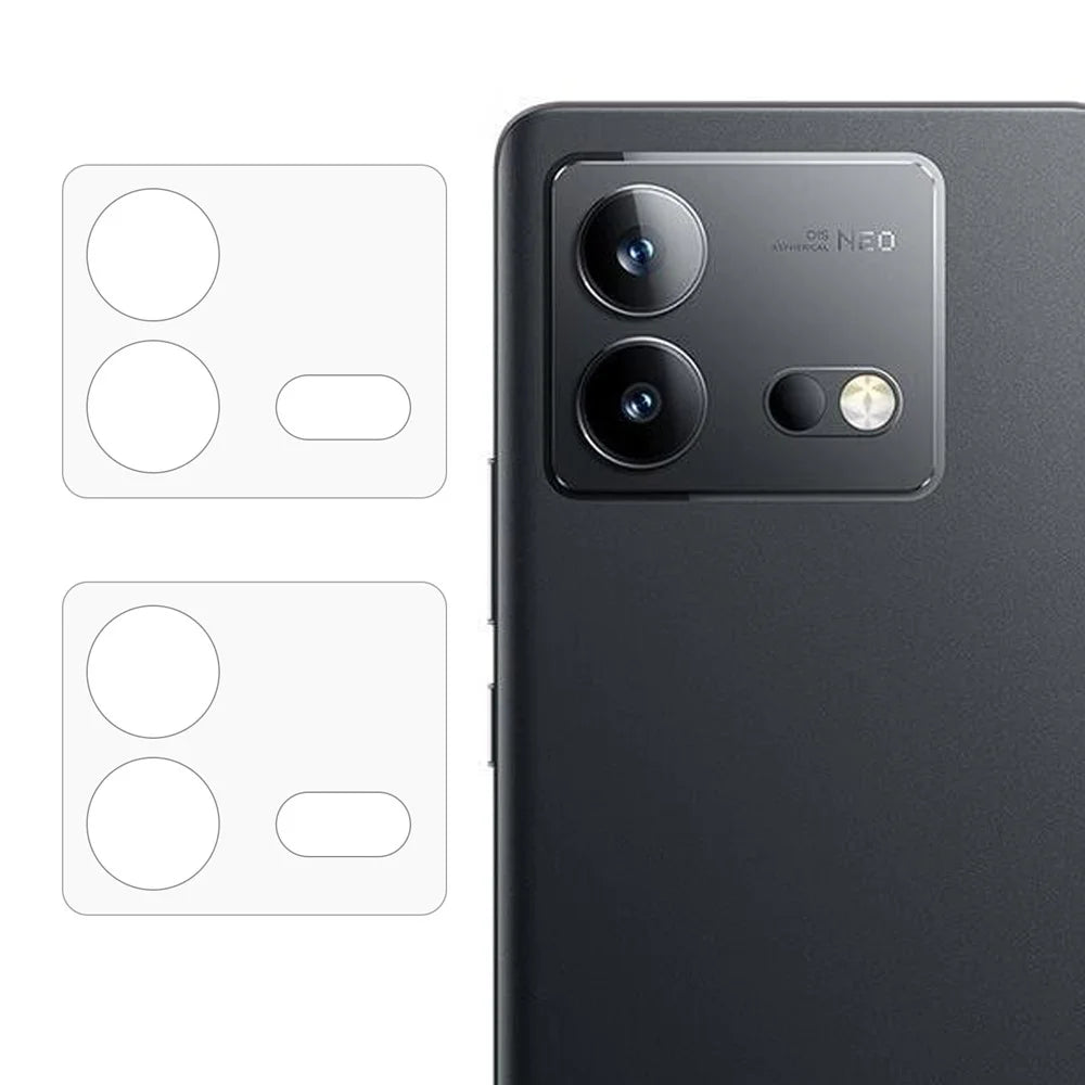 2Pcs For vivo iQOO Neo8 5G / Neo8 Pro 5G 3D Arc Edge HD Clear Tempered Glass Camera Lens Protector Rear Lens Film - 1