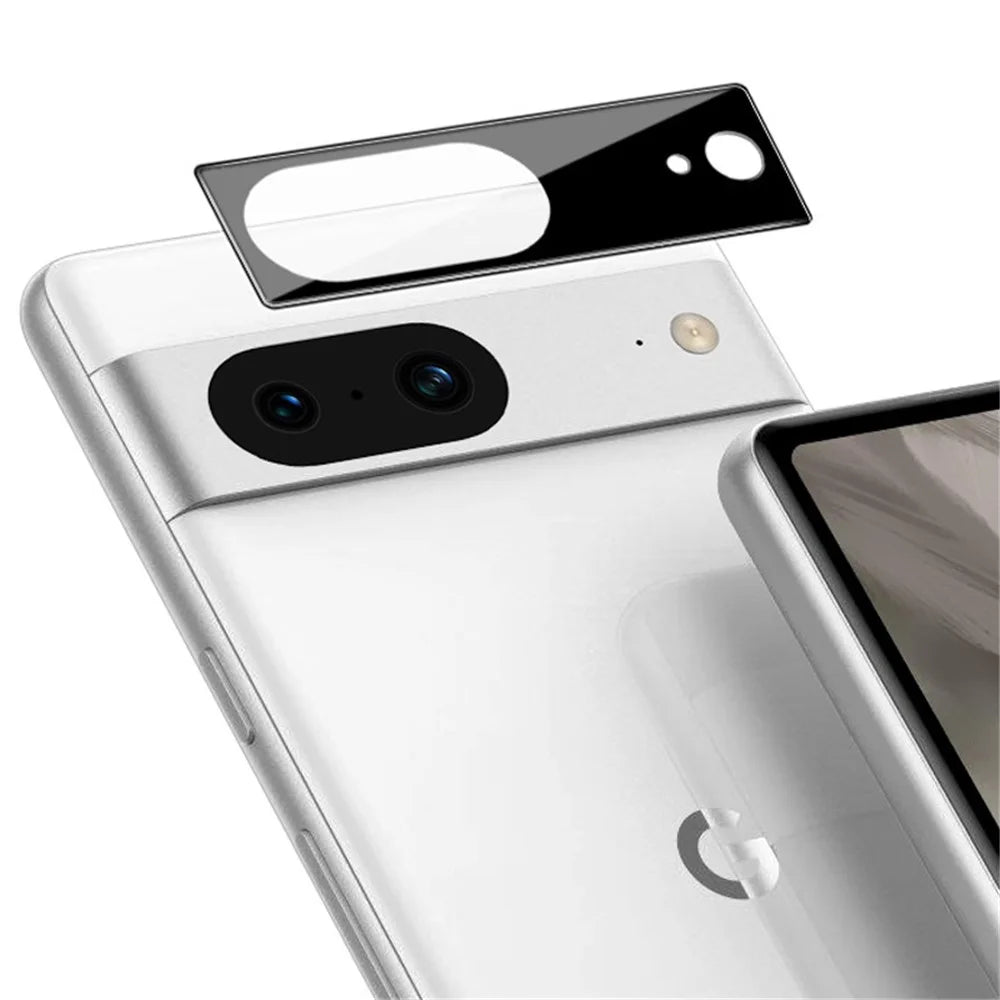 IMAK Phone Rear Lens Film for Google Pixel 8 , HD Clear Tempered Glass Camera Lens Protector (Black Version) - 2