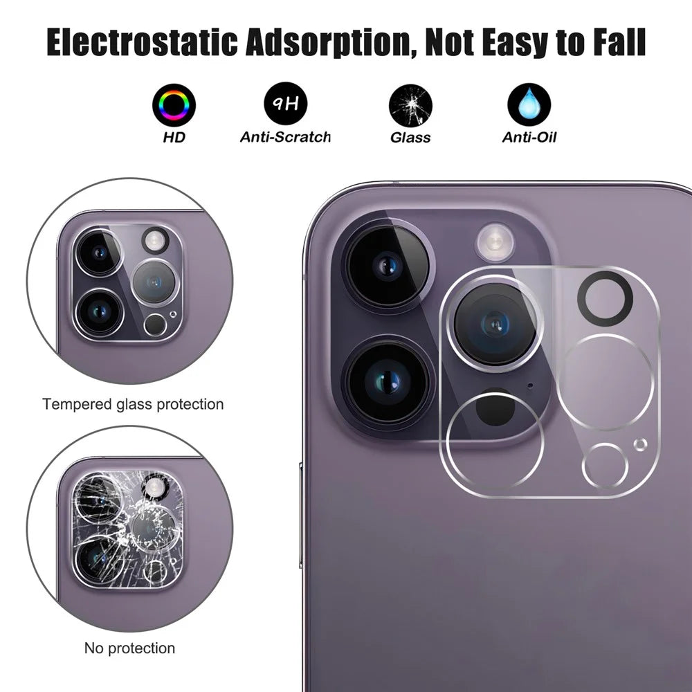 HD Clear Camera Lens Protector for iPhone 15 Pro / 15 Pro Max , Anti-explosion Tempered Glass Phone Rear Lens Film - 2