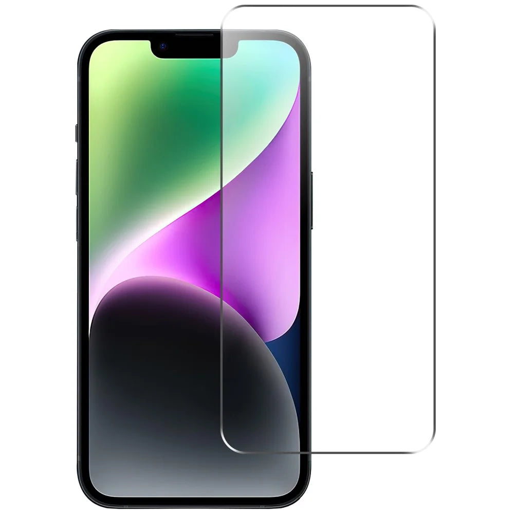 For iPhone 15 Super Thin Design Tempered Glass Film Dustproof 2.5D Arc Edge Phone Screen Protector - 1