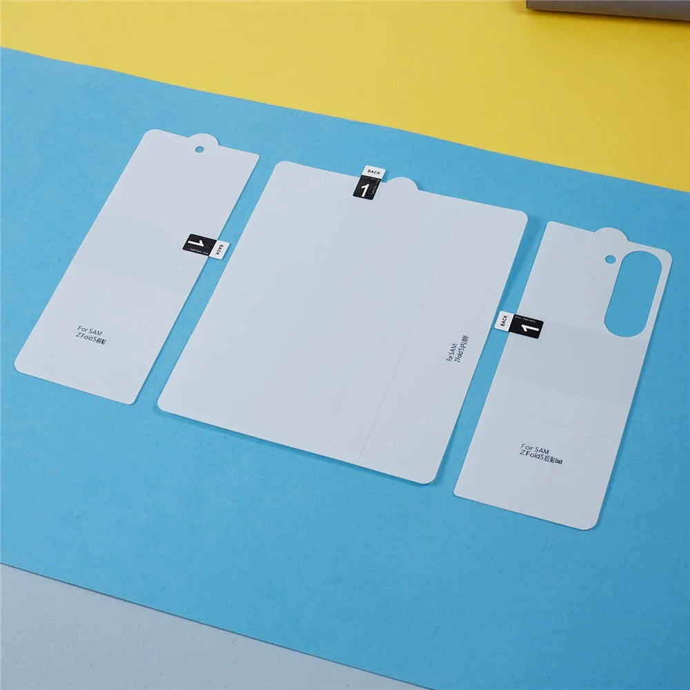 1 Set Front and Back Hydrogel Film for Samsung Galaxy Z Fold5 5G , TPU+PET Front Screen Protector + Back Cover - 3