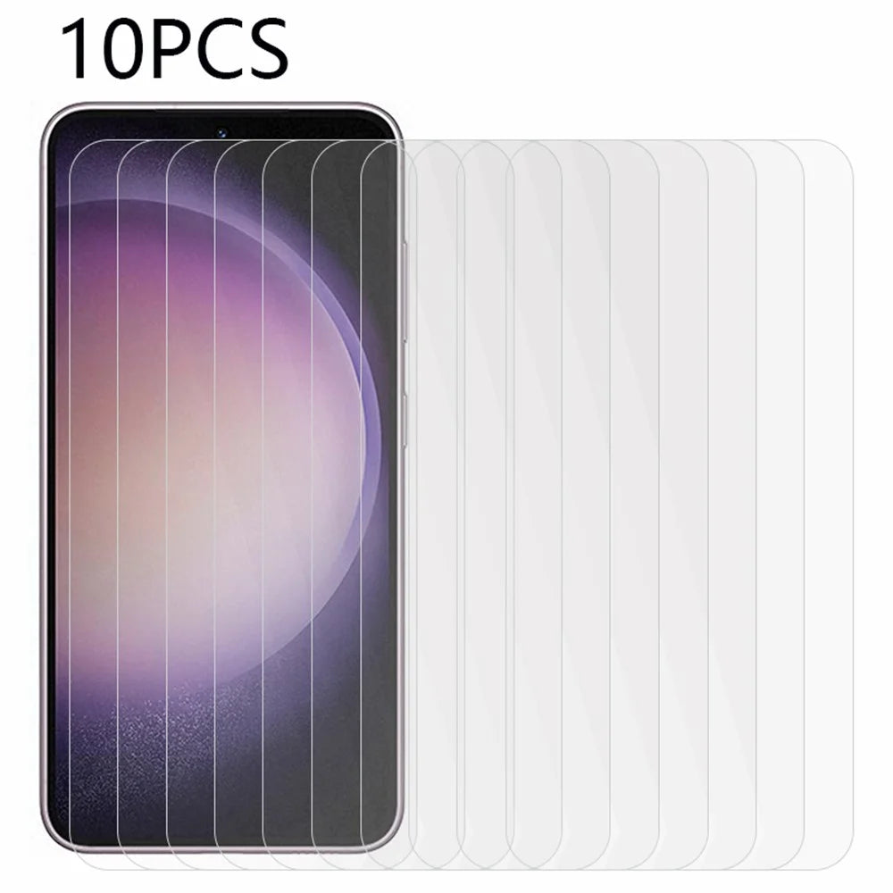 10PCS For Samsung Galaxy S23 FE Anti-Explosion Tempered Glass Film Ultra Clear Screen Protector - 1