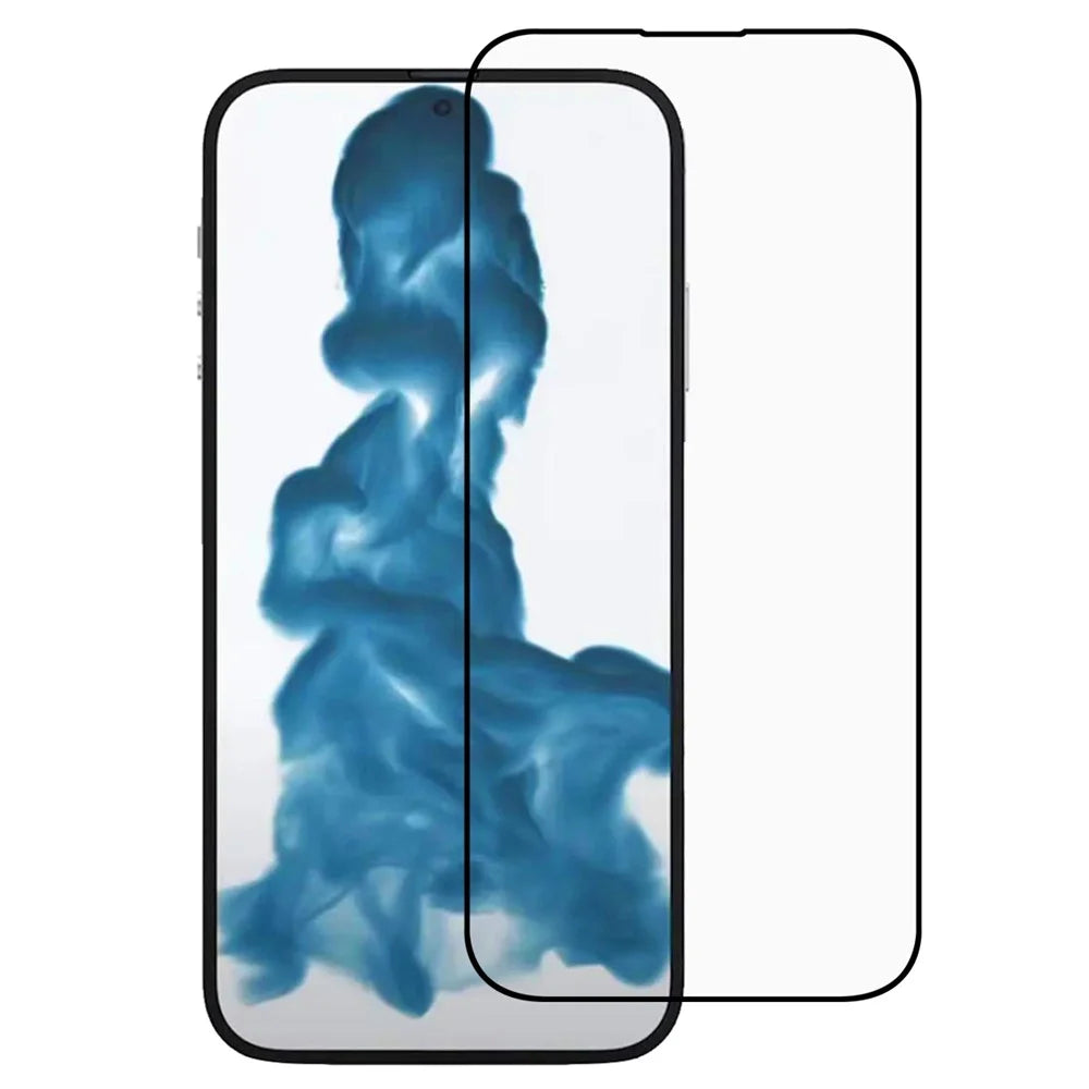 For iPhone 15 Plus  Silk Printing Tempered Glass Film Full Thick Glue Phone Full Screen Protector - 1
