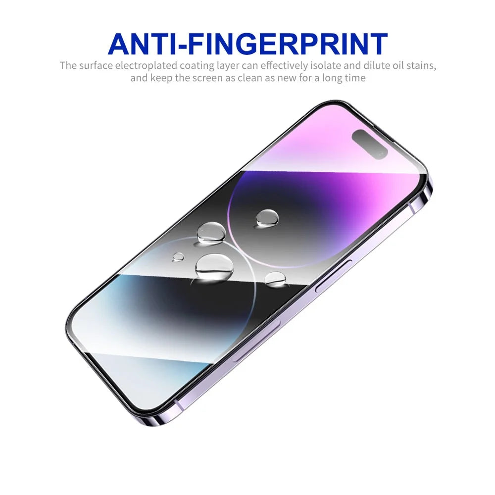 ENKAY HAT PRINCE 5Pcs For iPhone 15 Pro Silk Printing Ultra Clear Film 2.5D 0.26mm High Aluminium-silicon Glass Screen Protector - 5