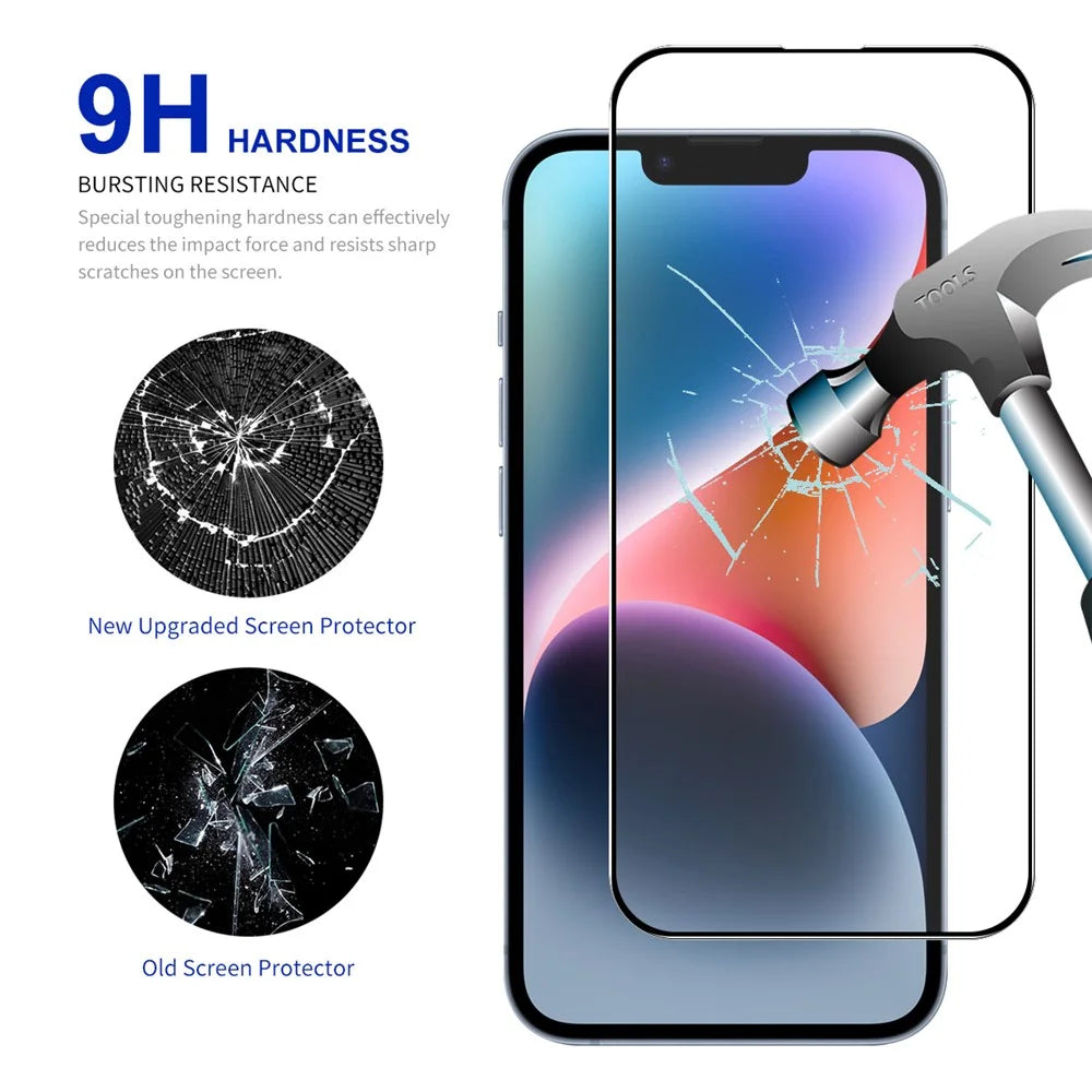 ENKAY HAT PRINCE 5Pcs Ultra Clear Film for iPhone 15 Plus Silk Printing 2.5D 0.26mm High Aluminium-silicon Glass Screen Protector - 3