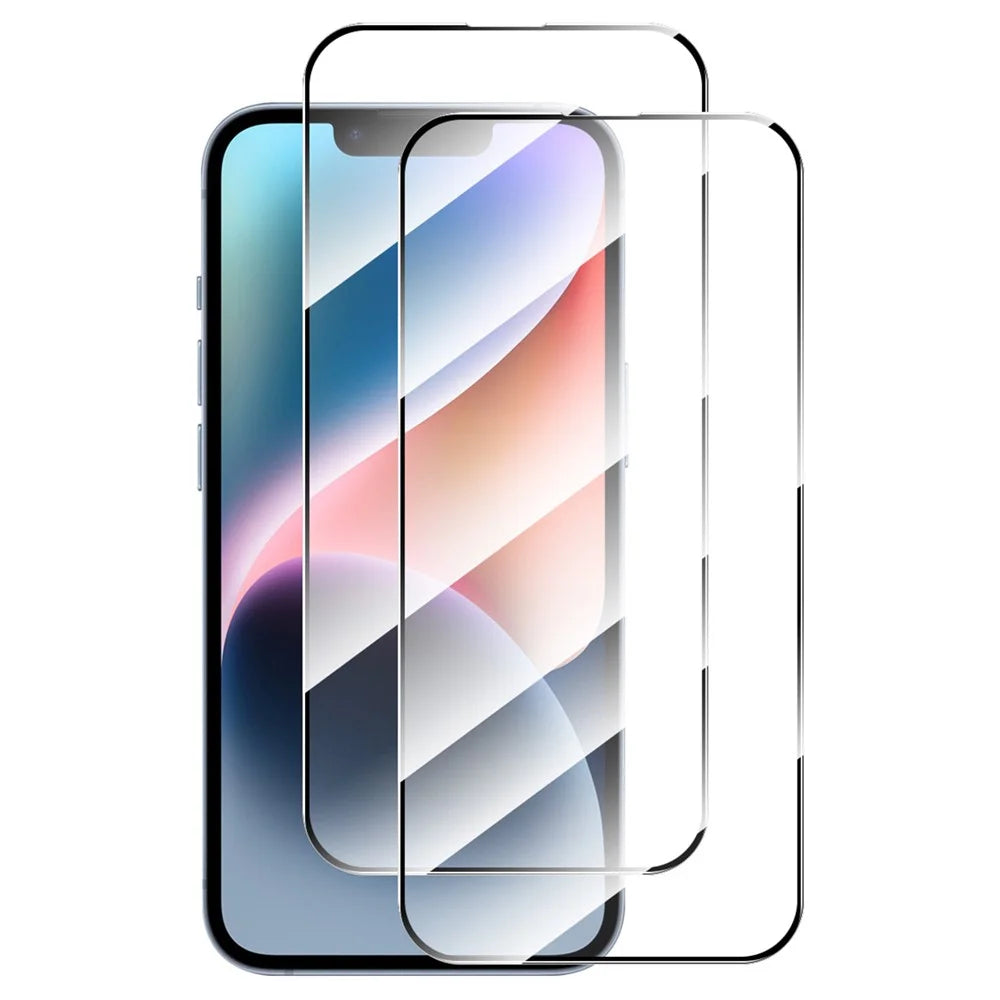 ENKAY HAT PRINCE 2Pcs 0.26mm Screen Protector for iPhone 15 Plus 2.5D High Aluminium-silicon Glass Silk Printing Film - 1