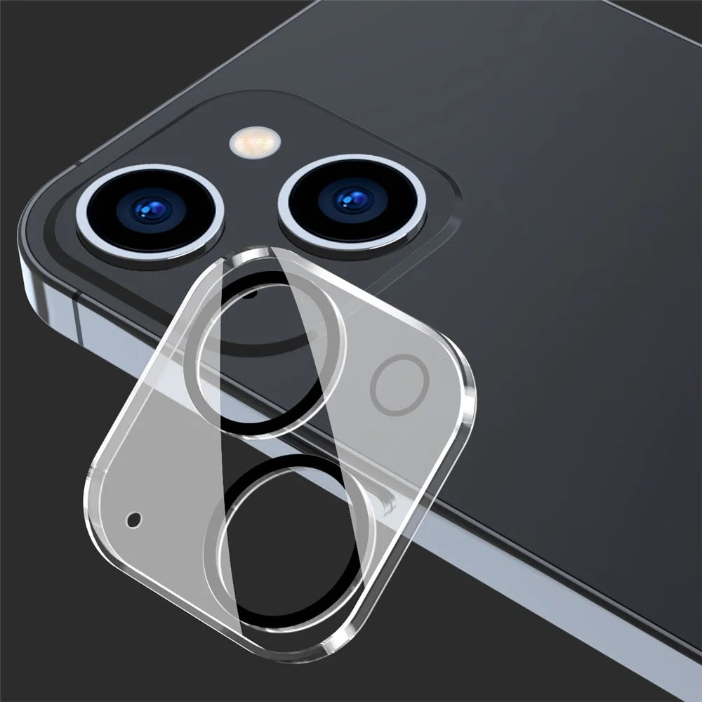 ENKAY HAT PRINCE For iPhone 15 / 15 Plus Camera Lens Protector Tempered Glass High Transparency Lens Film - Black Circle - 4