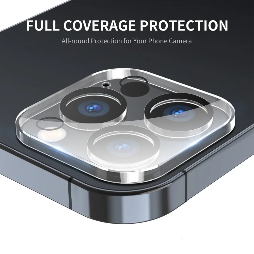 ENKAY HAT PRINCE 2Pcs For iPhone 15 Pro / 15 Pro Max Camera Lens Protector HD Tempered Glass Rear Lens Film - Black Circle - 2