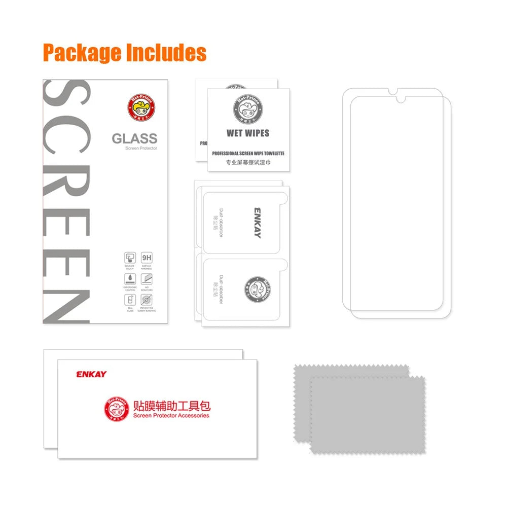 ENKAY HAT PRINCE 2Pcs High Aluminium-silicon Glass Film for Honor Play7T 5G / Play6T 0.26mm 9H 2.5D Screen Protector - 6