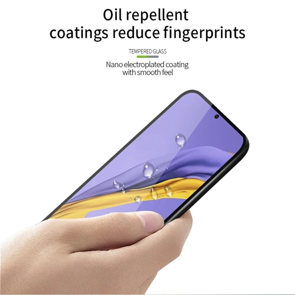 For Samsung Galaxy S23 FE Full Glue Tempered Glass Screen Protector Silk Printing Full Cover Film - 5
