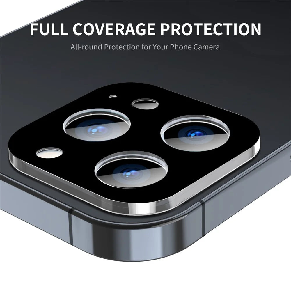 ENKAY HAT PRINCE 2Pcs for iPhone 15 Pro / 15 Pro Max Tempered Glass Camera Lens Film Silk Printing Full Cover Lens Protector - 2