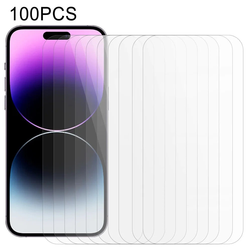 100Pcs Tempered Glass Film for iPhone 15 Pro Max , High Definition 0.25 Arc Edge Thick Glue Screen Protector - 1