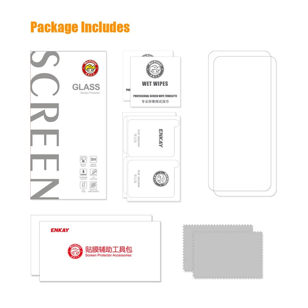 ENKAY HAT PRINCE 2Pcs for Samsung Galaxy M54 5G / F54 5G Phone Screen Protector High Aluminium-silicon Glass 0.26mm 9H 2.5D Film - 6