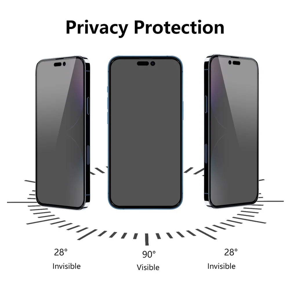 ENKAY HAT PRINCE For iPhone 15 Phone Anti-glare Screen Protector Tempered Glass 28-degree Anti-peep Privacy Film - 2