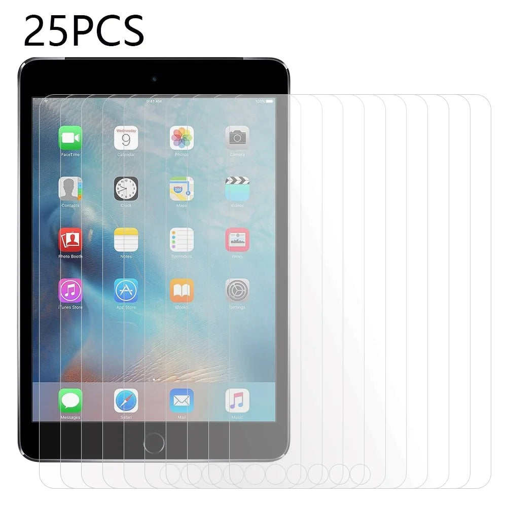 25Pcs For iPad 2 / 3 / 4 Tempered Glass Screen Protector HD Clear Anti-Scratch Tablet Screen Film (No Package, with Wipes Set, Dust-absorber, Guide Sticker) - 1