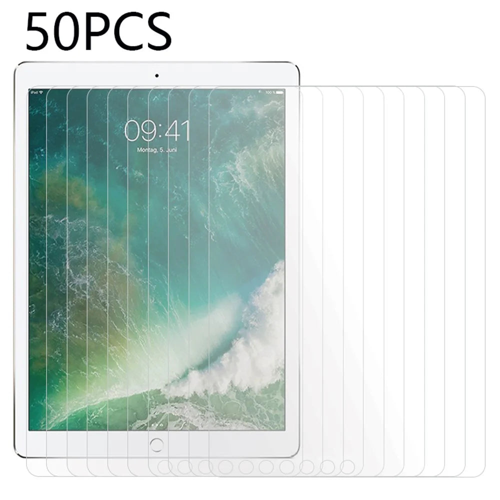50Pcs For iPad Pro 10.5-inch (2017) / iPad Air 10.5 inch (2019) Screen Protector Anti-Scratch Tempered Glass Clear Film (No Package, with Wipes Set, Dust-absorber, Guide Sticker) - 1