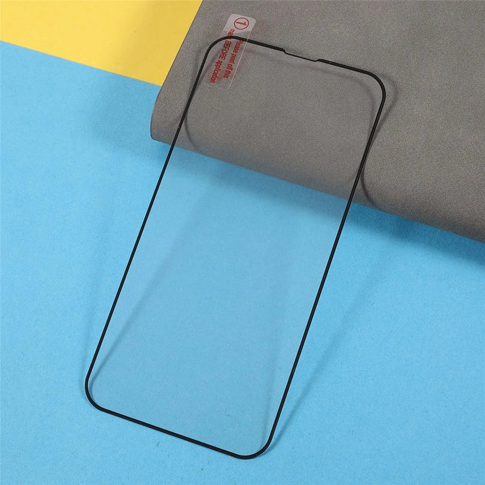 Silk Printing Screen Protector for iPhone 15 Pro , Full Glue High Aluminum-silicon Glass Full Cover Phone Screen Film - 6