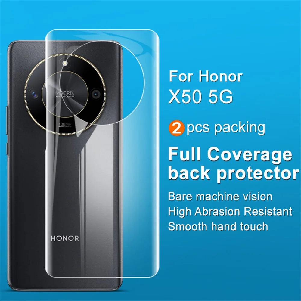 IMAK 2Pcs  /  Set Hydrogel Film III for Honor X50 5G / X9b 5G / Magic6 Lite 5G Full Cover Mobile Phone Back Protector Clear TPU Film - 2