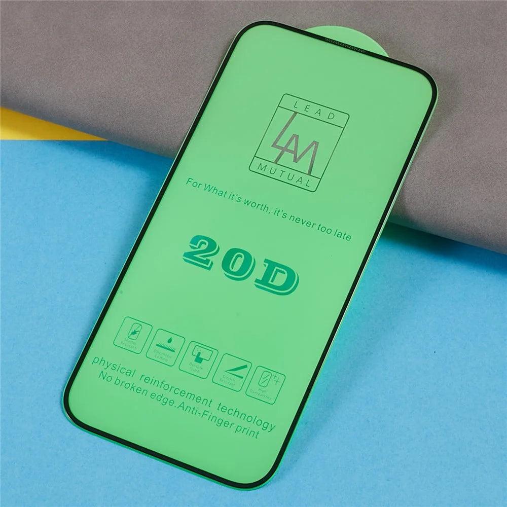 For iPhone 15 Pro HD Clear Screen Film 20D Tempered Glass Silk Printing Full Glue Complete Screen Covering Protector - 4