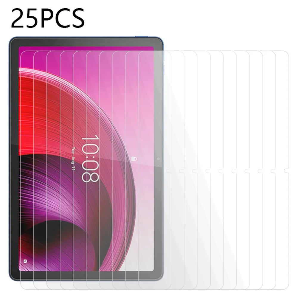 25Pcs Tablet Screen Protector for Lenovo Tab M10 5G , Tempered Glass Sensitive Touch Scree (No Package, with Wipes Set, Dust-absorber, Guide Sticker) - 1