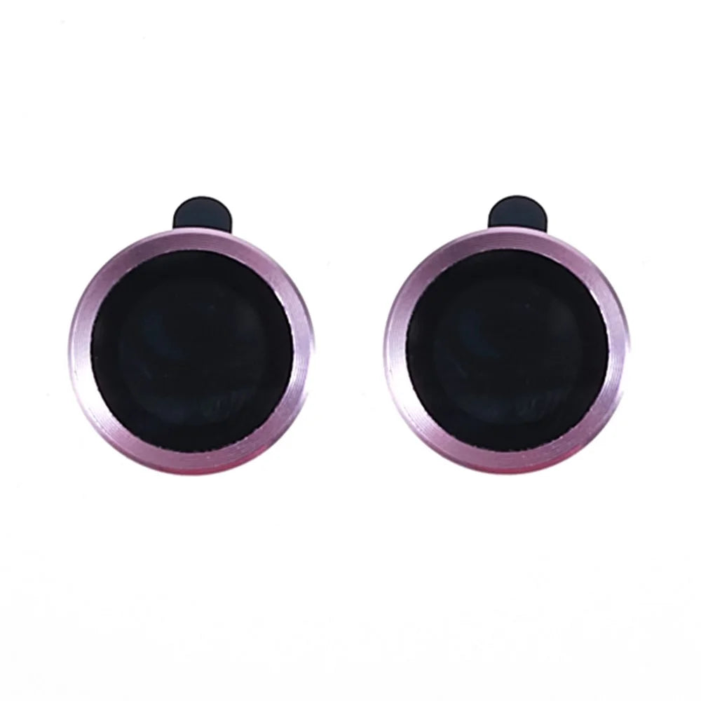 For iPhone 15 / 15 Plus Camera Lens Protector Set Electroplating Ring HD Tempered Glass Lens Film - Purple - 1