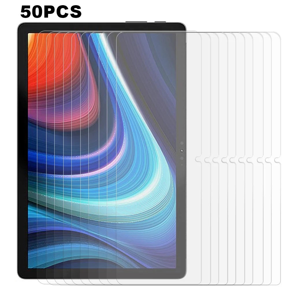 50Pcs For Blackview Oscal Pad 13 Tempered Glass Screen Protector HD Clear Scratch Resistant Film (No Package, with Wipes Set, Dust-absorber, Guide Sticker) - 1