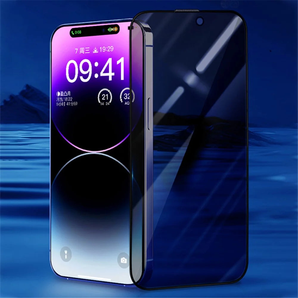 X-LEVEL For iPhone 16 Plus / 14 Pro Max / 15 Plus Anti-Spy Full Screen Protector 2.5D Silk Printing Full Glue Tempered Glass Film - 3
