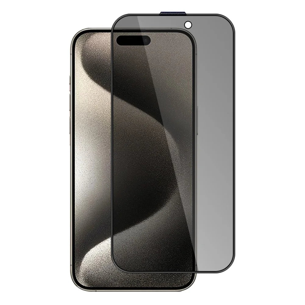 X-LEVEL For iPhone 15 Pro Max Anti-spy Film Silk Printing 2.5D Full Glue Tempered Glass Full Screen Protector - 1