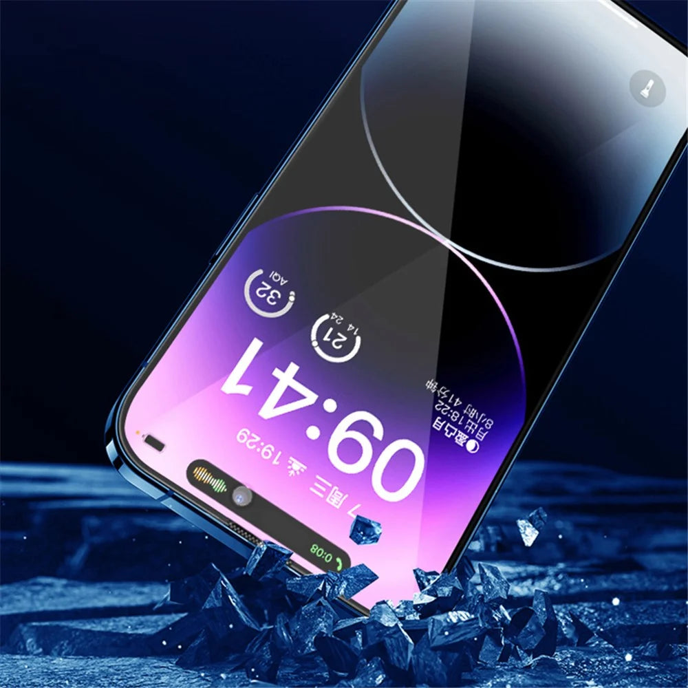 X-LEVEL For iPhone 16 / 15 / 14 Pro Tempered Glass Anti-Spy Film Silk Printing 2.5D Full Glue Full Screen Protector - 6
