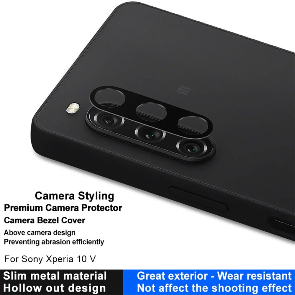 IMAK For Sony Xperia 10 V Metal Camera Lens Protector Anti-scratch Phone Rear Lens Bezel Protective Cover - 4