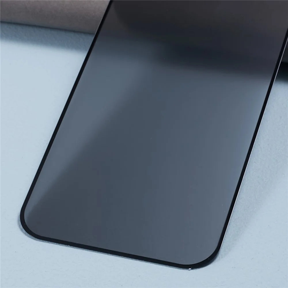 2Pcs for iPhone 15 Pro Full Cover Screen Protector 180-degree Anti-spy Matte Tempered Glass Film with Anti-dust Net - 5