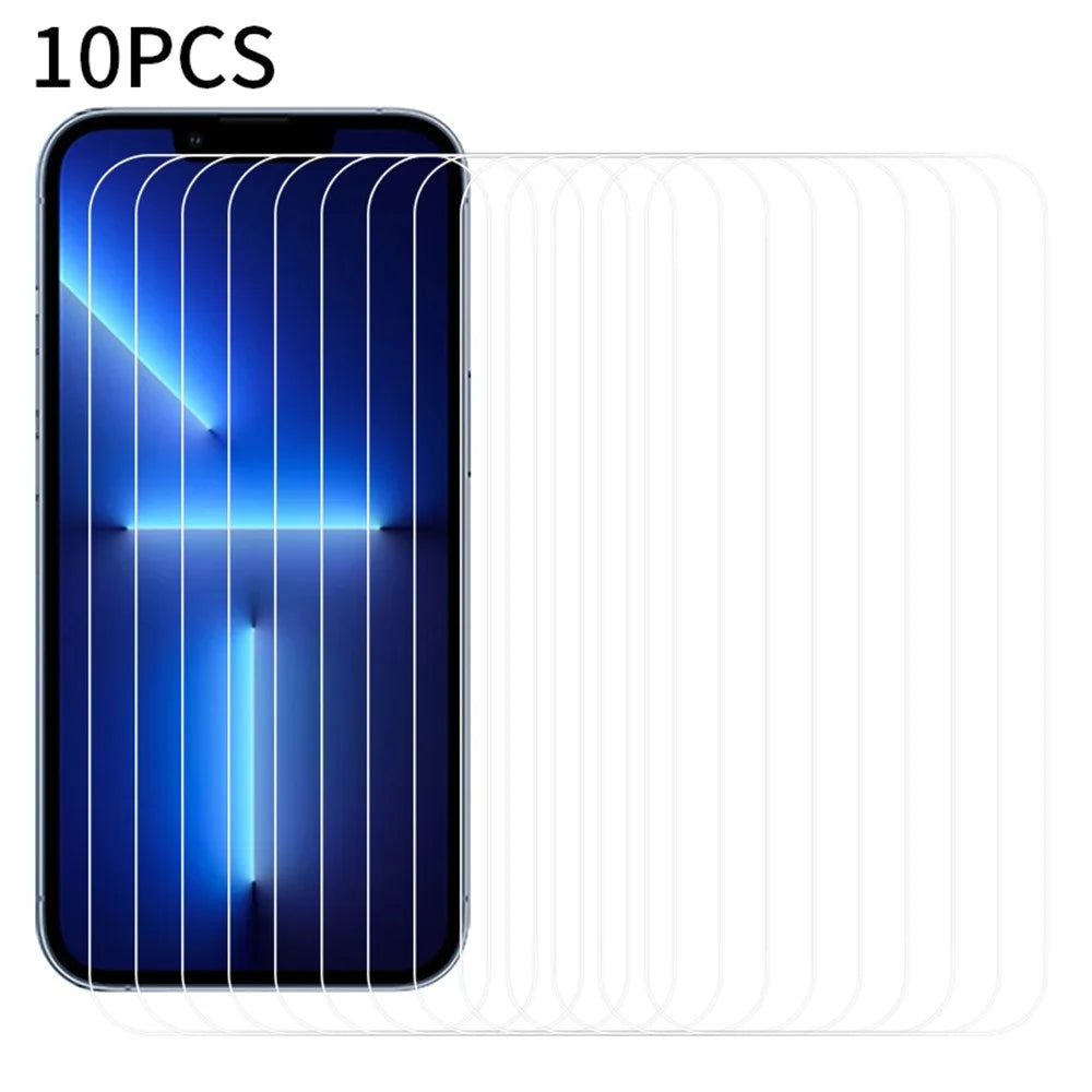 RURIHAI 10Pcs 0.18mm Phone Screen Protector for iPhone 15 , 2.5D Arc Edge Full Glue High Aluminum-silicon Glass Film - 1