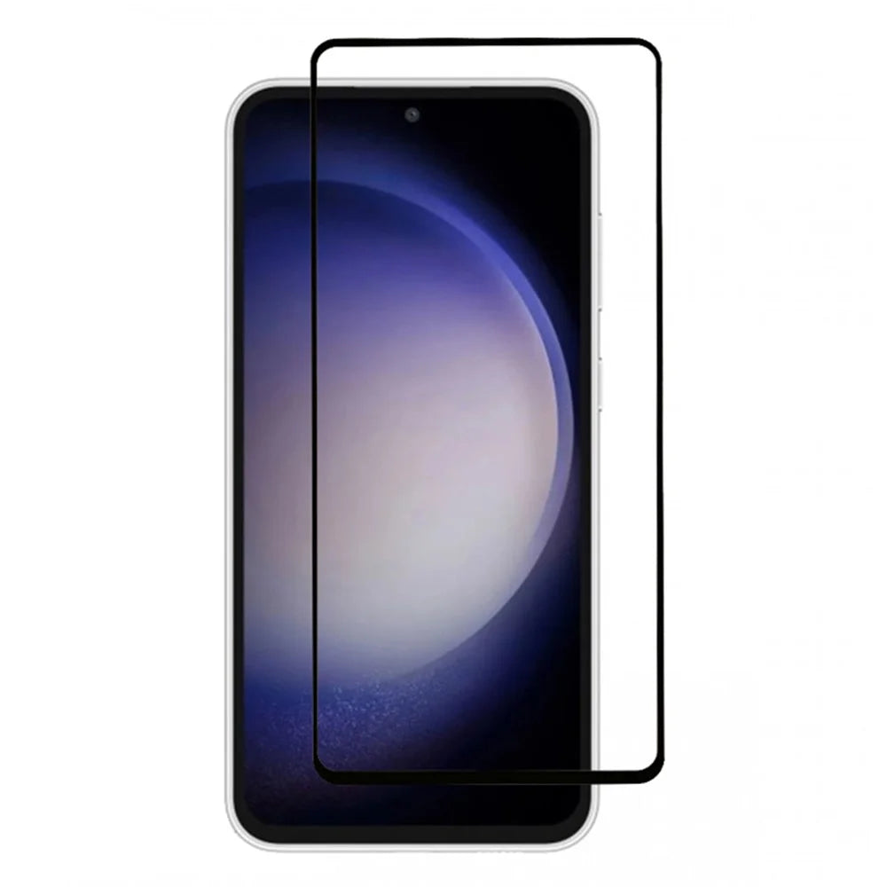 For Samsung Galaxy S23 FE Full Coverage Silk Print 9D Tempered Glass Film Full Glue Anti-shatter Screen Protector - 1