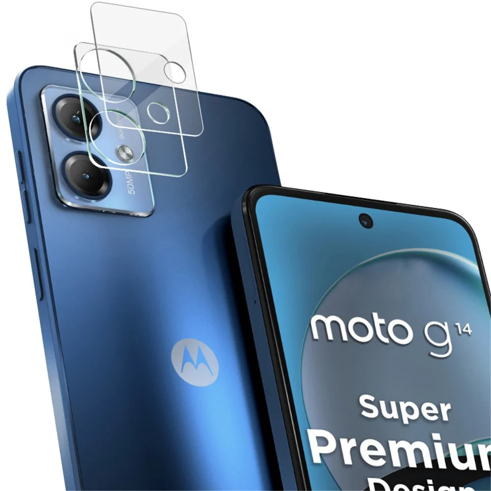 IMAK Lens Protector for Motorola Moto G14 4G Integrated Tempered Glass Lens Film + Acrylic Lens Cap - 3