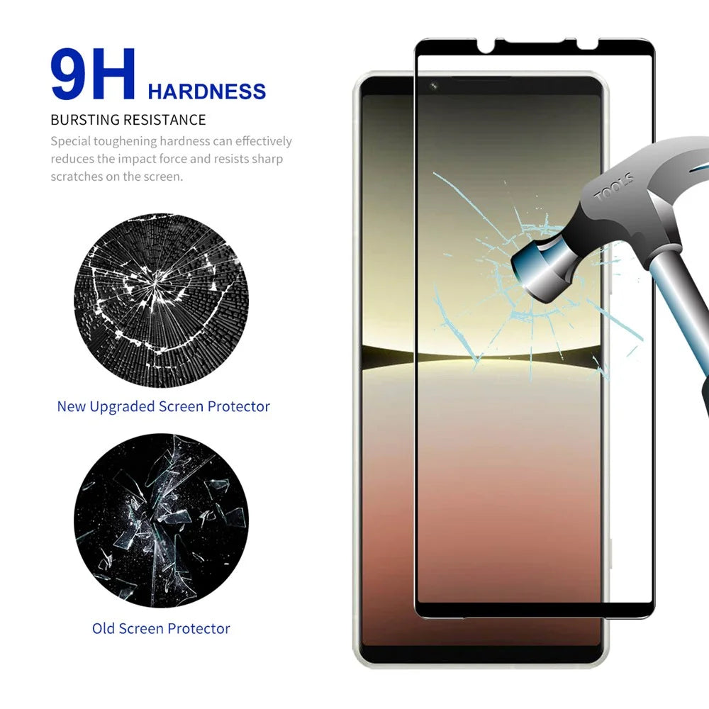 ENKAY HAT PRINCE Screen Protector for Sony Xperia 5 V , 9H 2.5D Silk Print High Aluminium-silicon Glass Film - 3
